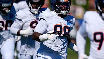 John Franklin-Myers fired up for Broncos home debut after 4-year-old son throws out balls before game