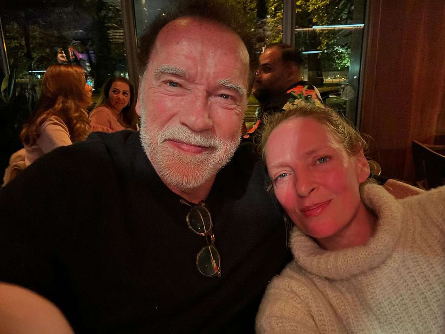 Arnold Schwarzenegger and Uma Thurman Have “Batman ”Reunion: 'Freeze and Ivy, Reunited'