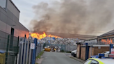 Residents told to shut windows as huge fire rages