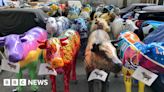 Oxfordshire painted ox sculptures in place for art trail