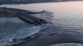 Video from Ukraine shows an entire house washed away in floods after a crucial dam was destroyed