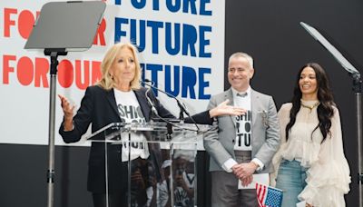 First Lady Jill Biden Speaks at ‘Fashion for Our Future’ March in Bryant Park