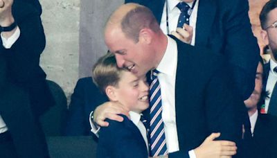 Prince William and Prince George Share Candid Hug in the Stands at Euro Final in Germany