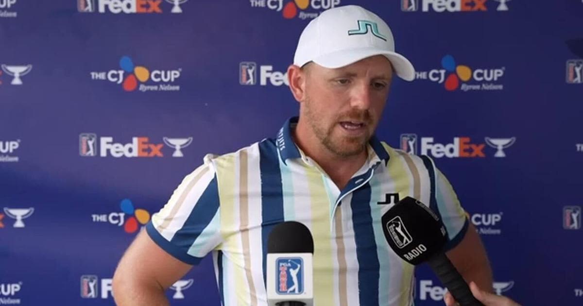 Jake Knapp, Matt Wallace and Troy Merritt react to the round two of CJ Cup Byron Nelson