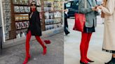 Cuál es la forma ideal de combinar las medias rojas en tu outfit de invierno