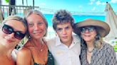 Gwyneth Paltrow Poses with Her 2 Kids and Mom Blythe Danner on New Year's Tropical Getaway