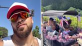 Cory Wharton and Taylor Selfridge March in Neighborhood Fourth of July Parade with All Three Girls