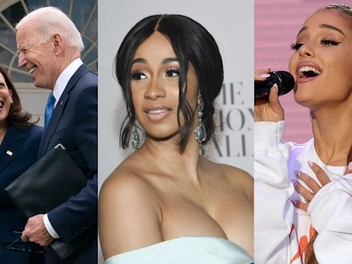 Biden’s exit: Cardi B to Ariana Grande, Ellen DeGeneres, more, celebs react; support for Kamala Harris grows