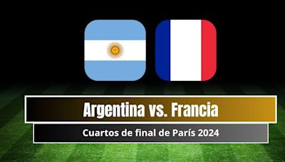 Argentina vs. Francia EN VIVO, ver cuartos de final de París 2024 por TV y online