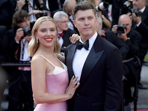 Scarlett Johansson Can’t Believe Colin Jost Scored an Olympic Gig in Tahiti: ‘How Did He Get This?’