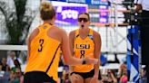 The LSU beach volleyball team is three wins away from a national championship