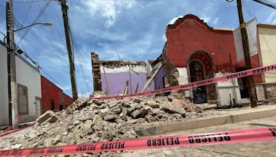 Se derrumba casona antigua en el Centro Histórico de San Luis tras intensas lluvias