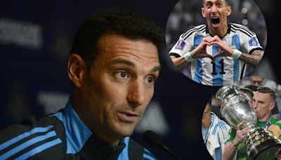 Scaloni: Di María, Armani y el "final de película" de los que dejaron la Selección