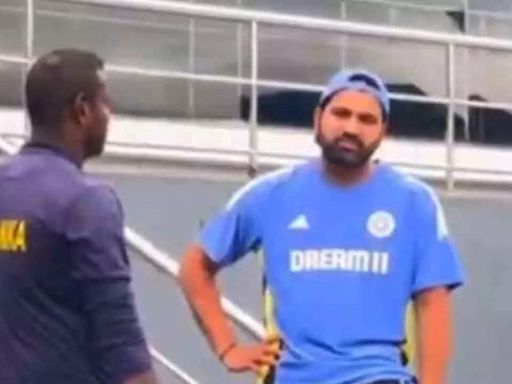 Watch: Rohit Sharma meets Angelo Mathews ahead of ODIs against Sri Lanka | Cricket News - Times of India