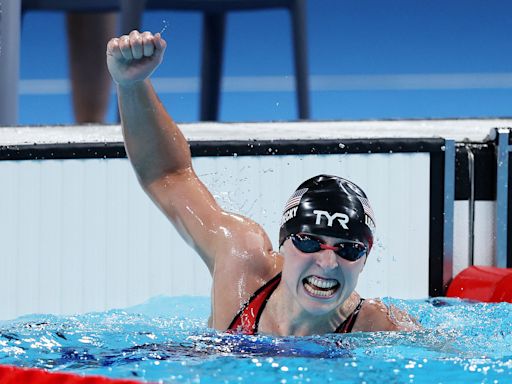 Katie Ledecky wins ninth gold medal, breaks record for most golds by US female swimmer