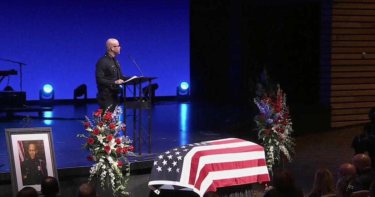 Loved ones say final goodbyes to beloved Dallas police officer Darron Burks