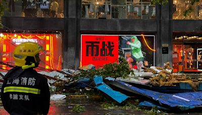 Strongest typhoon since 1949 hits Shanghai and knocks out power to some homes