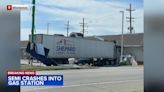 Semi crashes into gas station in Momence, Kankakee County sheriff says