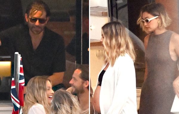 Margot Robbie's Bare Baby Belly Out on Bradley Cooper, Gigi Hadid Double Date