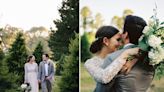 A couple who thrifted their entire wedding for 100 guests at a Christmas tree farm only spent $5,000