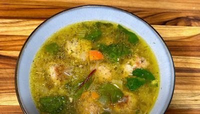 I made Ina Garten's Italian wedding soup, and it's perfect for a rainy spring day