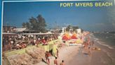 Fort Myers Beach postcards from 51 years ago show classic cars, vintage bathing suits, pier