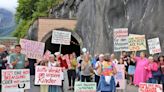 Locals of Austrian town that inspired ‘Frozen’ block tunnel to protest overtourism