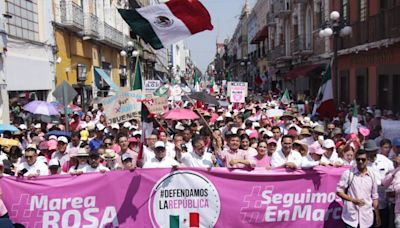 "Sí a la democracia, no a la dictadura": así se vivió la Marea Rosa en México