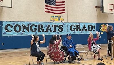 A special graduation commencement for only one student: 'A room filled with joy'