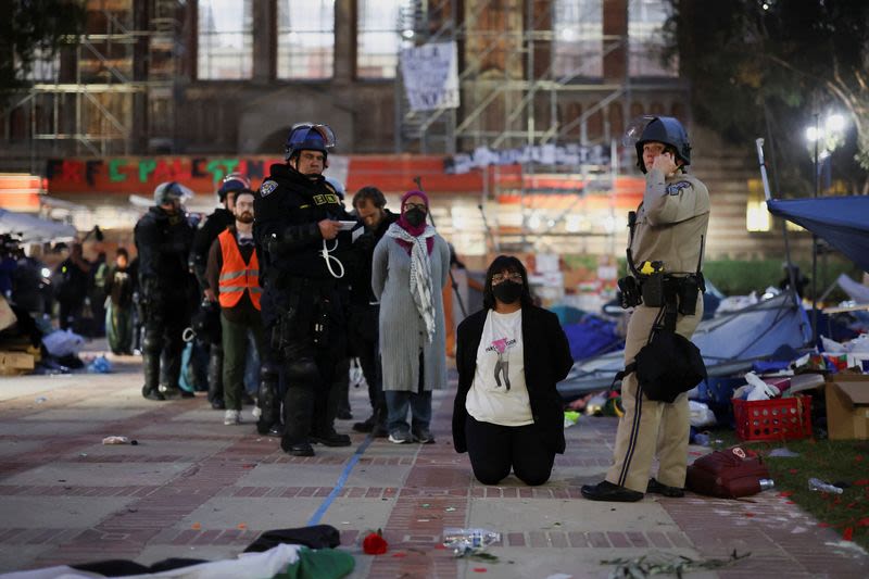 California police flatten pro-Palestinian camp at UCLA, arrest protesters