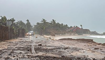 Beryl provoca daños, pero ni heridos, ni fallecidos, tras tocar tierra en México