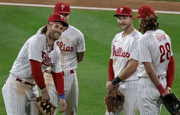 All-Star infield? Phillies’ Bryce Harper is already an NL starter, and Alec Bohm and Trea Turner could join him.