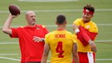 WATCH: Chiefs OC Matt Nagy shows off arm at Chiefs training camp