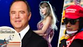 ElectionLine Podcast Kicks Off With Taylor Swift Super Bowl MAGA Conspiracies & Senate Hopeful Adam Schiff On Saving Hollywood...