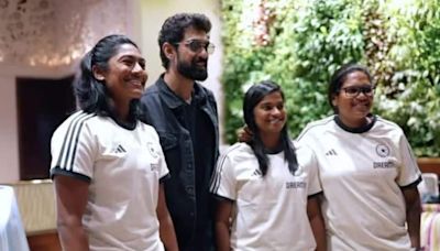 Womens T20 WC 2024: Indian Team Touches Down Dubai, Meets South Superstar Rana Daggubati At Airport - Watch