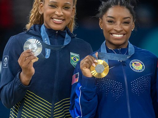2024 Olympics: Why Simone Biles Was "Stressing" While Competing Against Brazilian Gymnast Rebeca Andrade - E! Online
