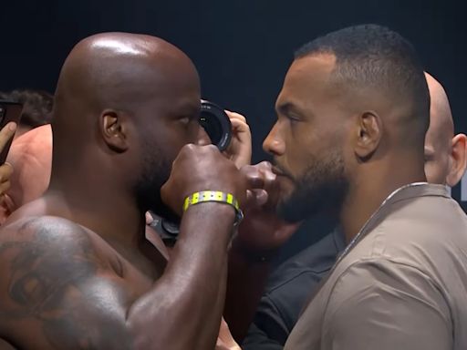 Video: UFC on ESPN 56 ceremonial weigh-in faceoffs with Derrick Lewis vs. Rodrigo Nascimento, Joaquin Buckley’s money, more