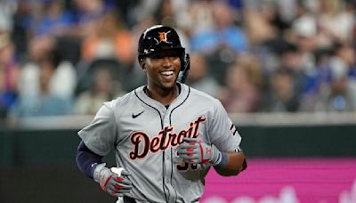 Justyn-Henry Malloy's first hit in the big leagues is a homer to break up a perfect game