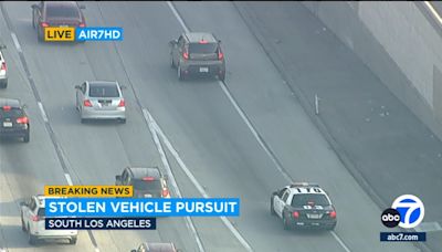 Suspect in stolen Kia flees through Los Angeles before surrendering