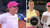 Swiatek makes cheeky women's tennis comment after rival's controversial remark