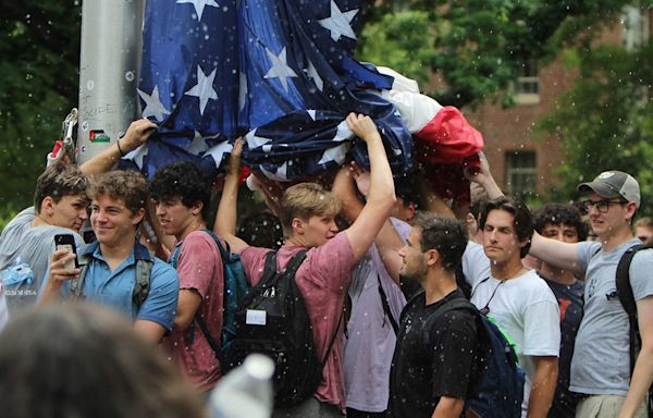 UNC frat members who protected American flag recount chaotic protest: 'Blew my mind'