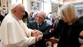 Pope Francis meets movie director Martin Scorsese as pontiff resumes audiences after fever