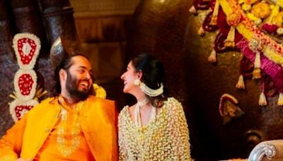 Anant Ambani- Radhika Merchant Get Smeared in Colours of Love And Joy in Their Unseen Haldi Pictures