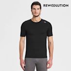 【Rewoolution】男HERO 140g短袖T恤[黑色]羊毛衣 T恤 登山必備 吸濕排汗REBB1MC50395