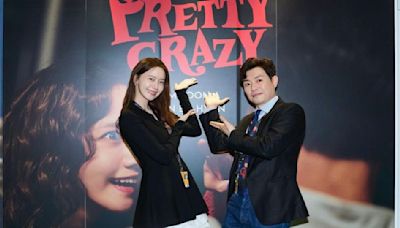 YoonA poses with Pretty Crazy promotional poster and director Lee Sang Geun at 77th Cannes Film Festival; see PICS