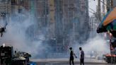 Police in Bangladesh disperse garment workers protesting since the weekend to demand better wages