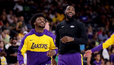 LeBron James, Bronny share court for the first time in Lakers preseason game