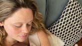 Emily Atack distracts fans as she tells them 'be right back' in candid new mum update