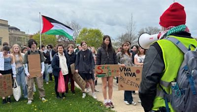 Shorewood High School students walk out, join UW-Milwaukee encampment