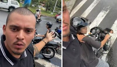 [Video] hombre pasó por encima de motociclistas que pararon en cebra: “Permiso, muchachos”